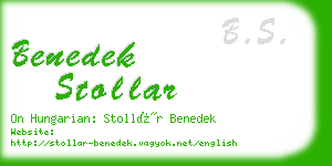 benedek stollar business card